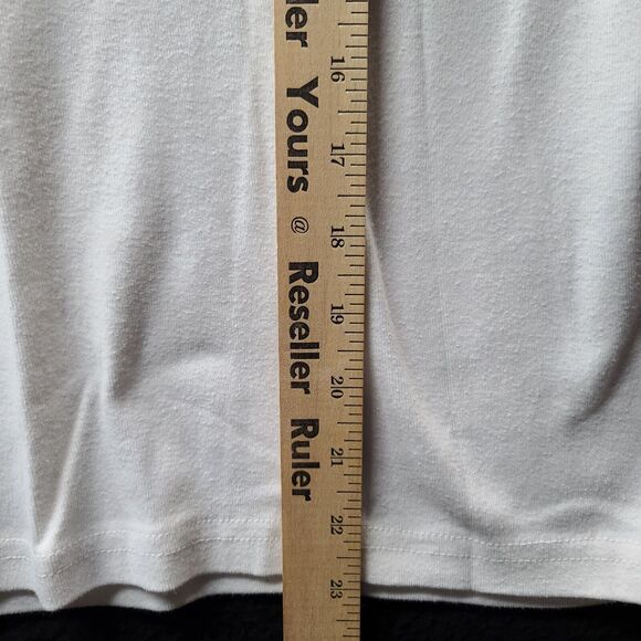 Basic Editions Womens Tank Top White Size Large Cotton/Polyester Blend Pullover - Picture 4 of 12